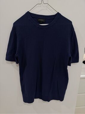 Banana Republic Men's Short-Sleeve Knit Tee - Navy Blue